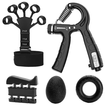 Grip Strength Trainer Kit 1-6 Pack Hand Grip Strengthener for Muscle Building and Injury Recover Hand Rehabilitation Training